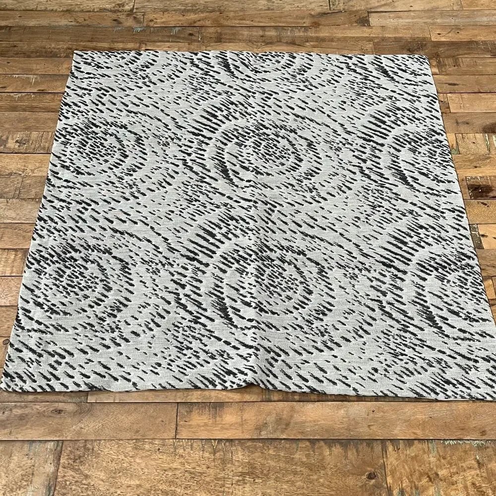 Busatti Linen Blend Square Pillow Covers (2) 25 x 25 in Gray & Black Swirl Italy